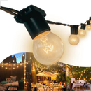 Varal Luzes Lâmpada Amarela Incandescente 15w Luz Externa Jardim