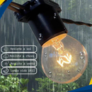 Varal Luzes Lâmpada Amarela Incandescente 15w Luz Externa Jardim