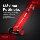 Roçadeira Aparador Cortador De Grama Elétrico Recarregável Com Rodas 2 Baterias de Lítio Kit completo